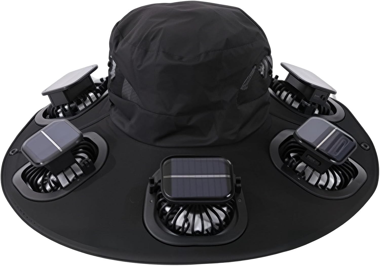 Outdoor Camping Ventilator - قبعة شمسية مزودة بـ 6 مراوح