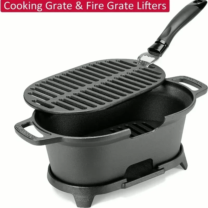 Outdoor Camping Oven - طاولة شواء من الحديد الزهر، فرن