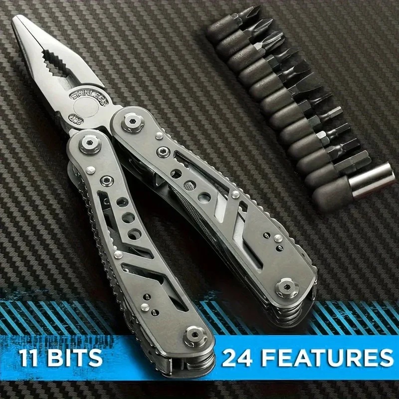 Outdoor Camping Essential Gear - أداة متعددة الوظائف 24 في 1