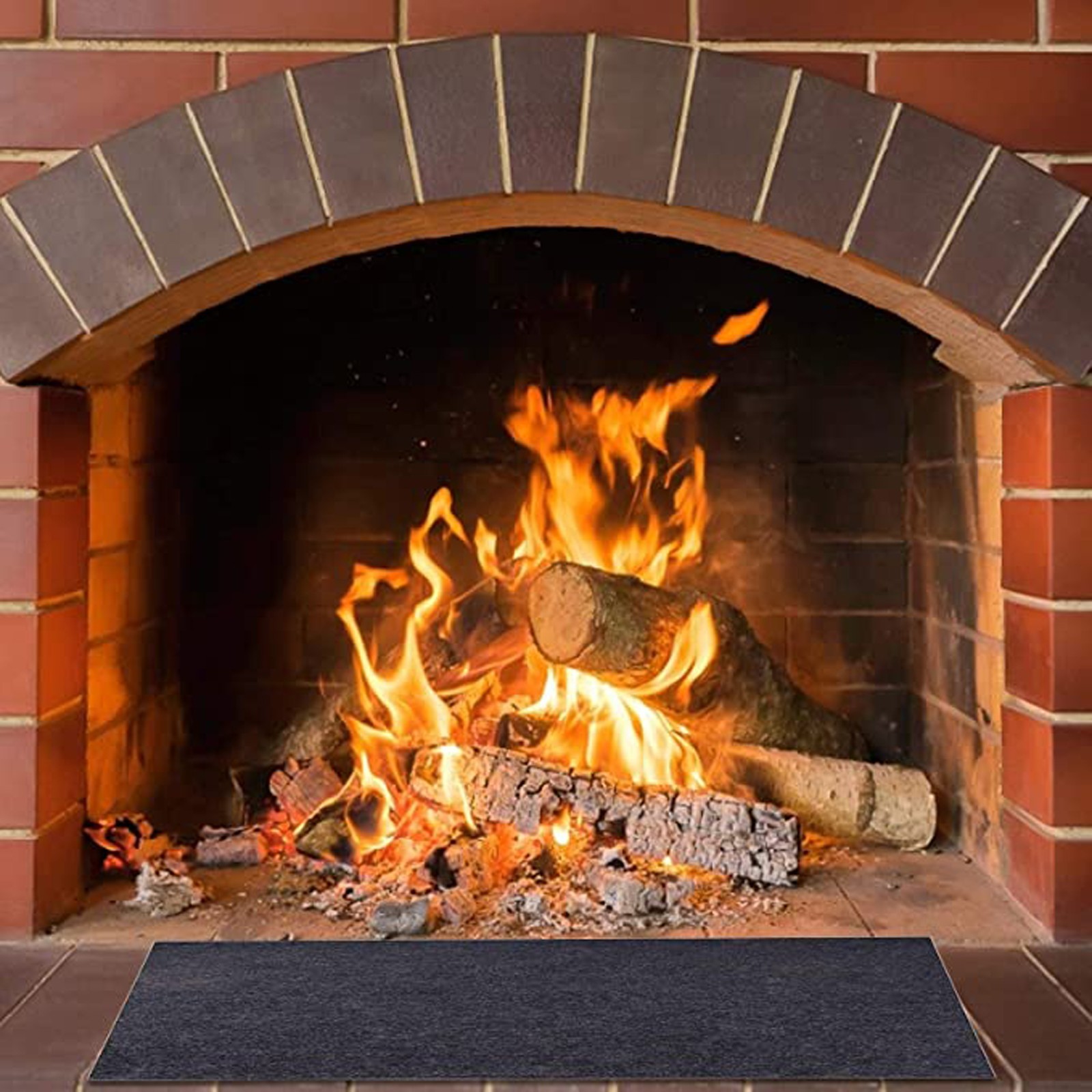 Outdoor Camping Fireplace - مقاومة للحريق الموقد الموقد البساط الأسود