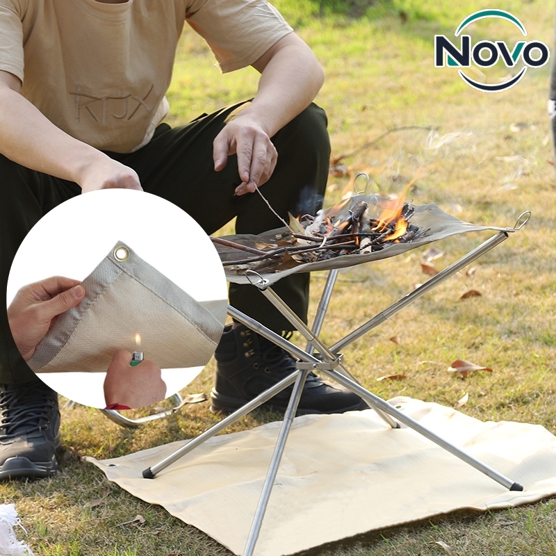 Outdoor Camping Fireplace - بساط مقاوم للحريق للتخييم في الهواء