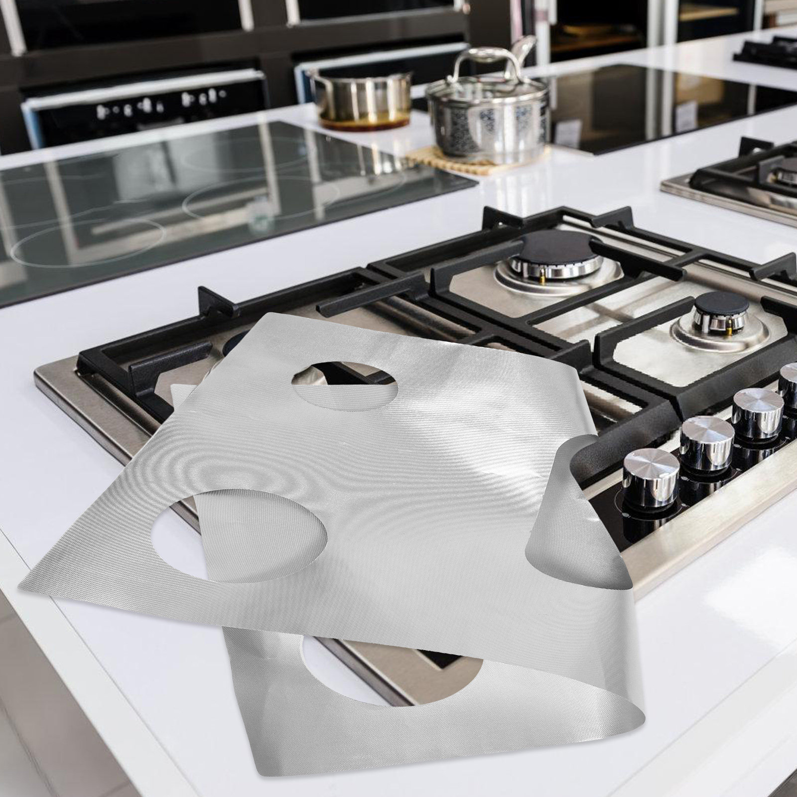 Outdoor Camping Kitchen - واقي موقد الغاز مقاوم للحرارة، غطاء