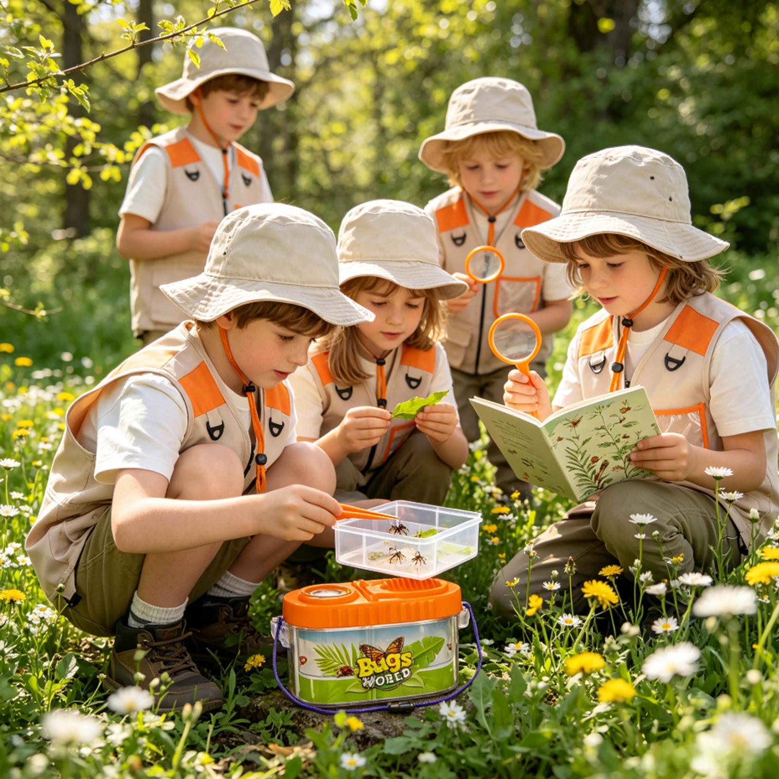 Outdoor Camping Activities For Kids - مجموعة مغامرات للأطفال مع قبعة مزودة
