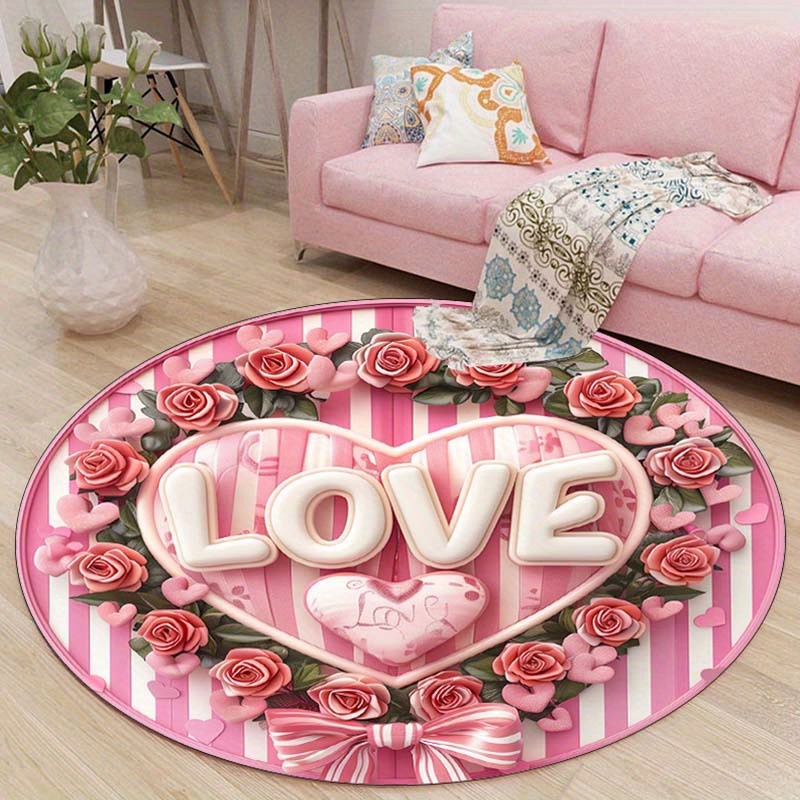 Outdoor Camping Decor Ideas - سجادة مستديرة للزوجين على شكل زهور،