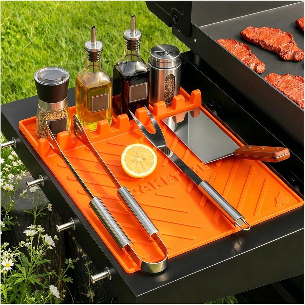 Outdoor Camping Kitchen - حصائر شواء سيليكون أو ملحقات الشواء،