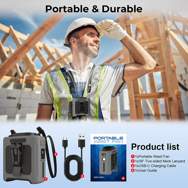 LED الإضاءة معلقة الرقبة الريا - مراجعة Outdoor Camping Ventilator وسعره