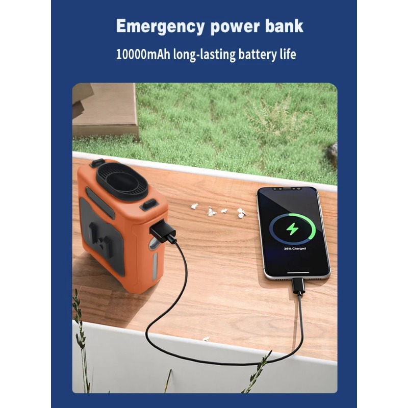 LED الإضاءة معلقة الرقبة الريا - مراجعة Outdoor Camping Ventilator وسعره