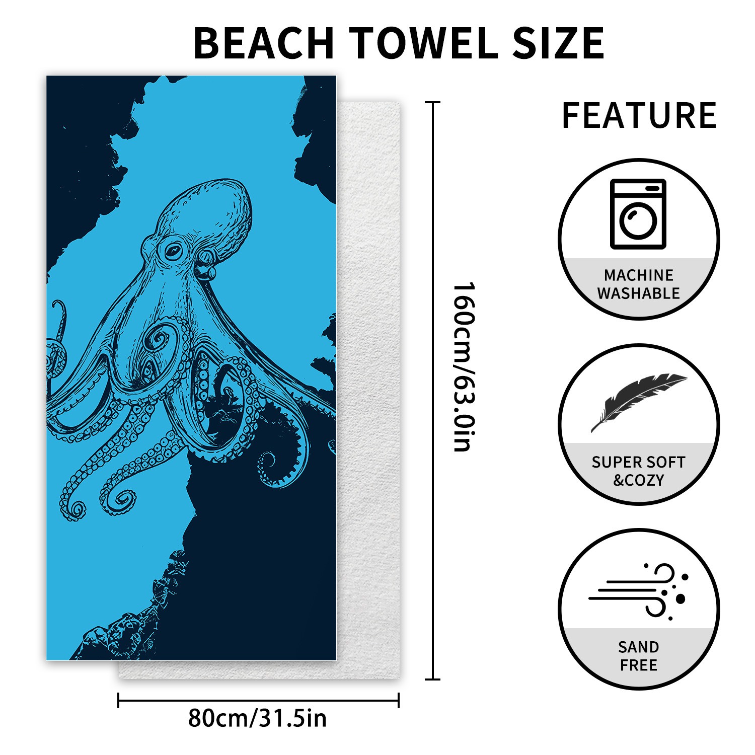 منشفة سباحة سريعة الجفاف وماصة - مراجعة Outdoor Camping Blanket وسعره