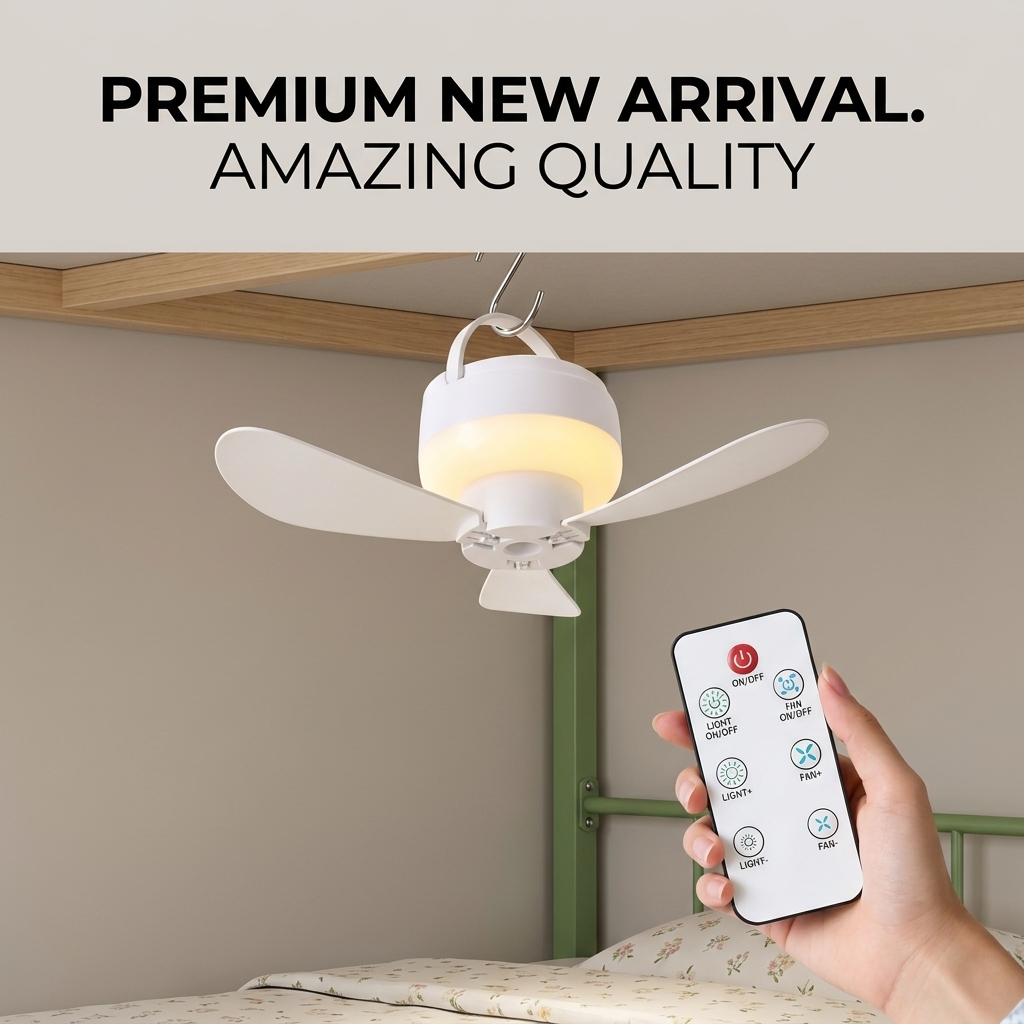 مروحة سقف صغيرة محمولة تعمل بـ - مراجعة Outdoor Camping Ventilator وسعره