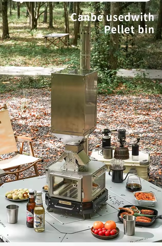 موقد حطب محمول من HOMFUL للتدف - مراجعة Outdoor Camping Oven وسعره
