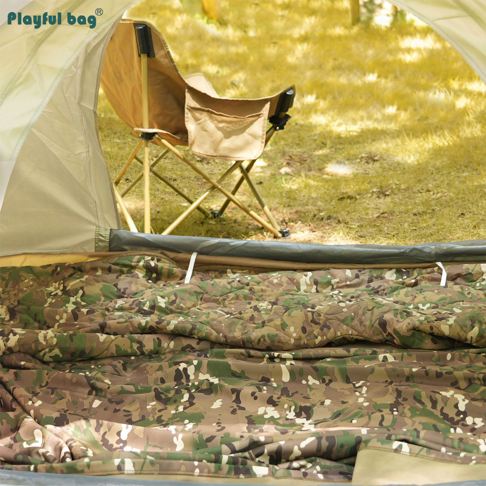 التخييم التمويه لحاف متعدد الو - مراجعة Outdoor Camping Blanket وسعره