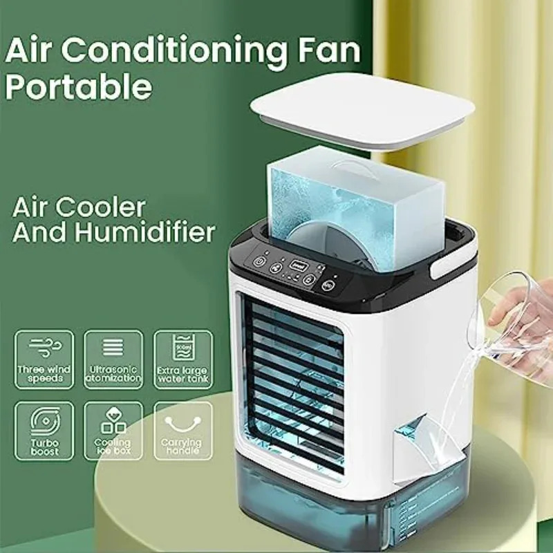 أحدث مروحة مكيف هواء صغيرة محم - مراجعة Outdoor Camping Ventilator وسعره