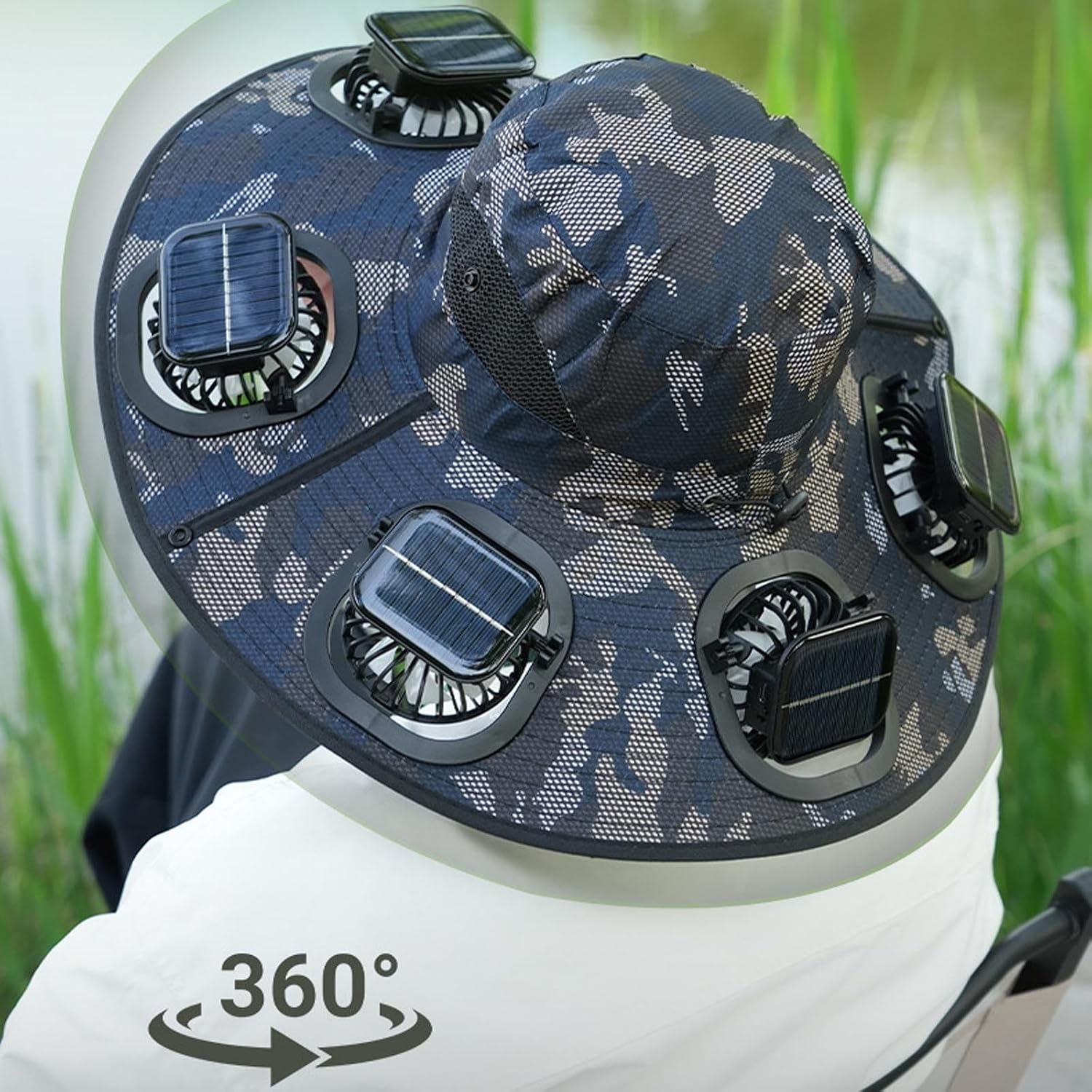 قبعة شمسية مزودة بـ 6 مراوح تع - مراجعة Outdoor Camping Ventilator وسعره