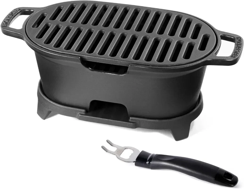 طاولة شواء من الحديد الزهر، فر - مراجعة Outdoor Camping Oven وسعره