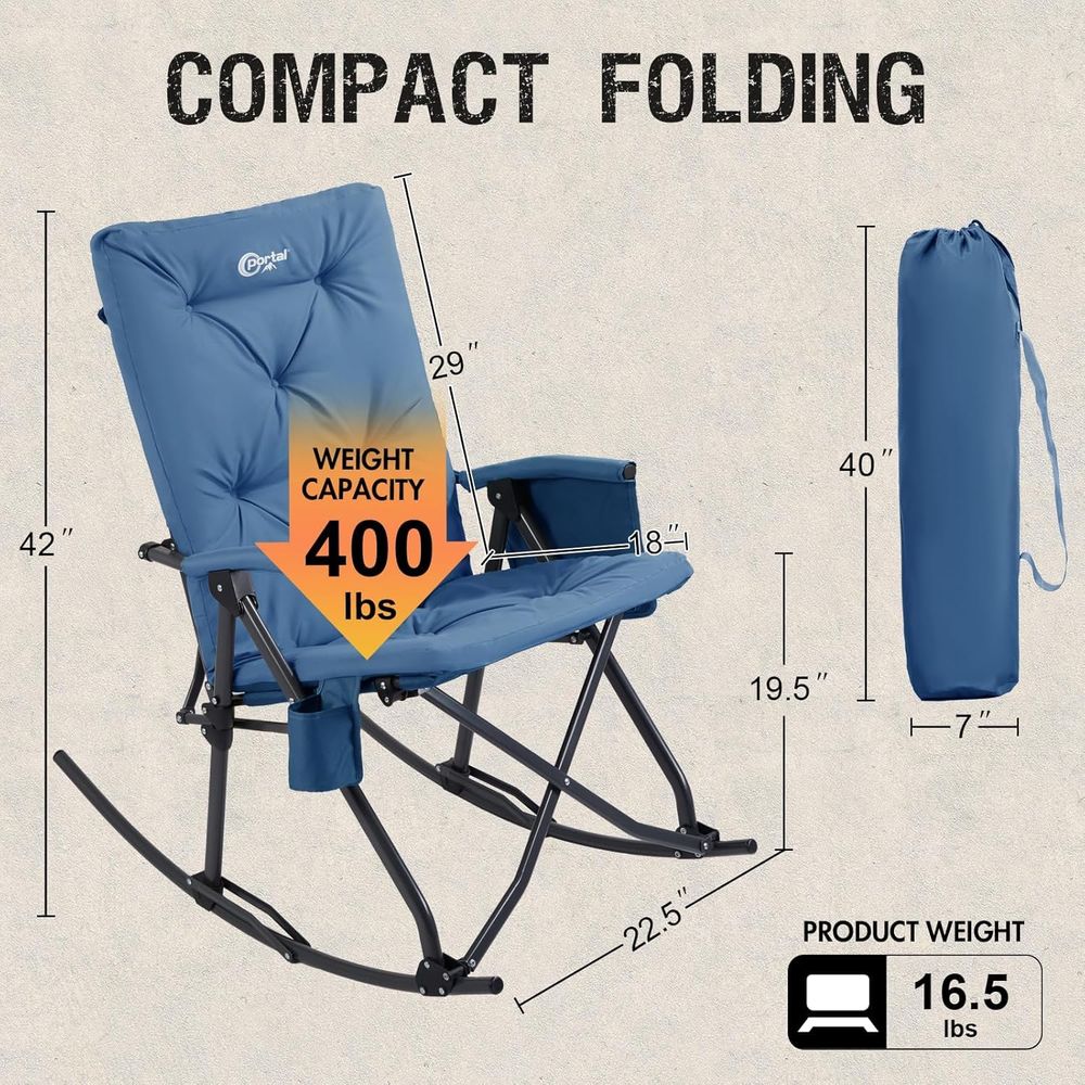 كرسي هزاز للتخييم في الهواء ال - مراجعة Outdoor Camping Rocker وسعره