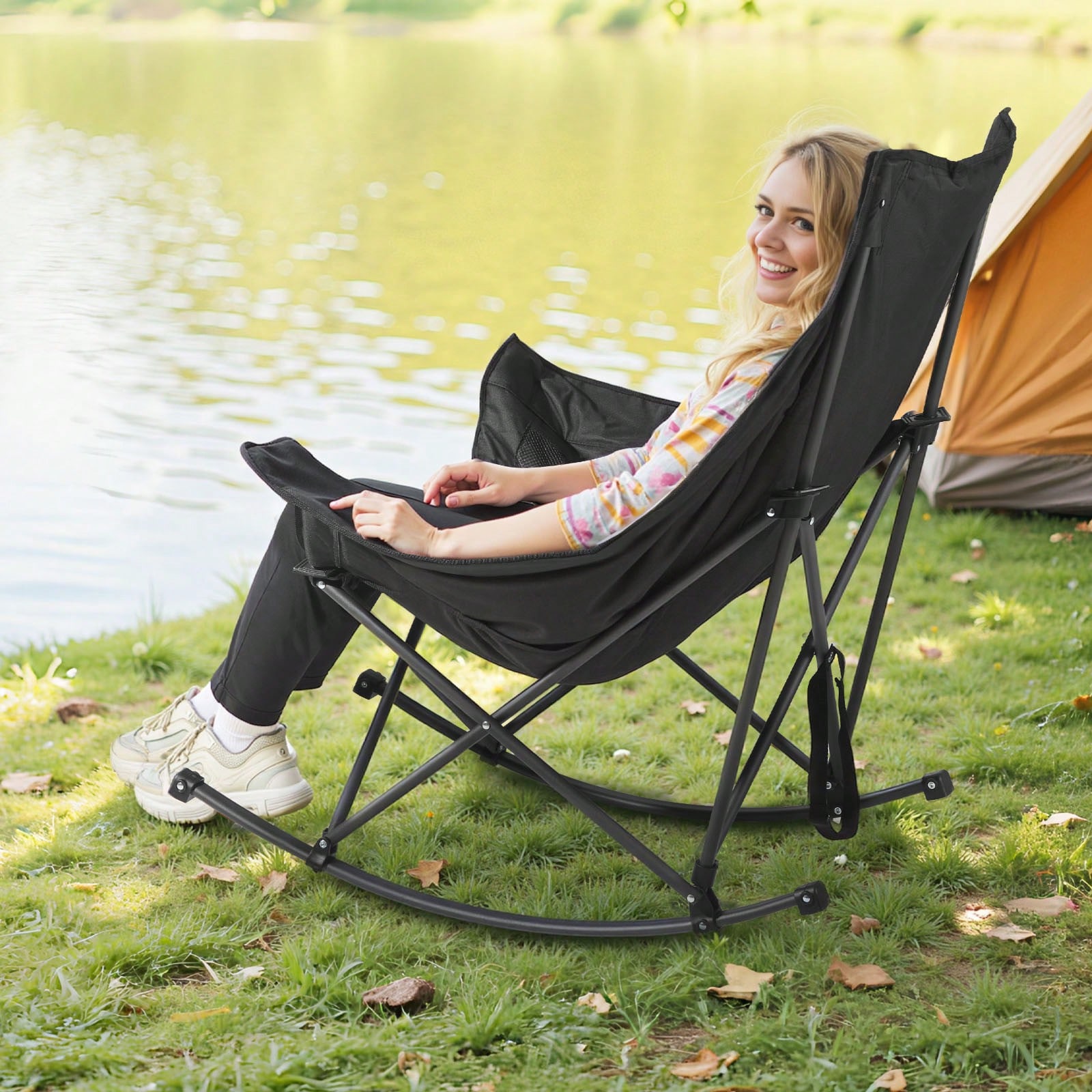 كرسي تخييم هزاز، كرسي هزاز محم - مراجعة Outdoor Camping Rocker وسعره