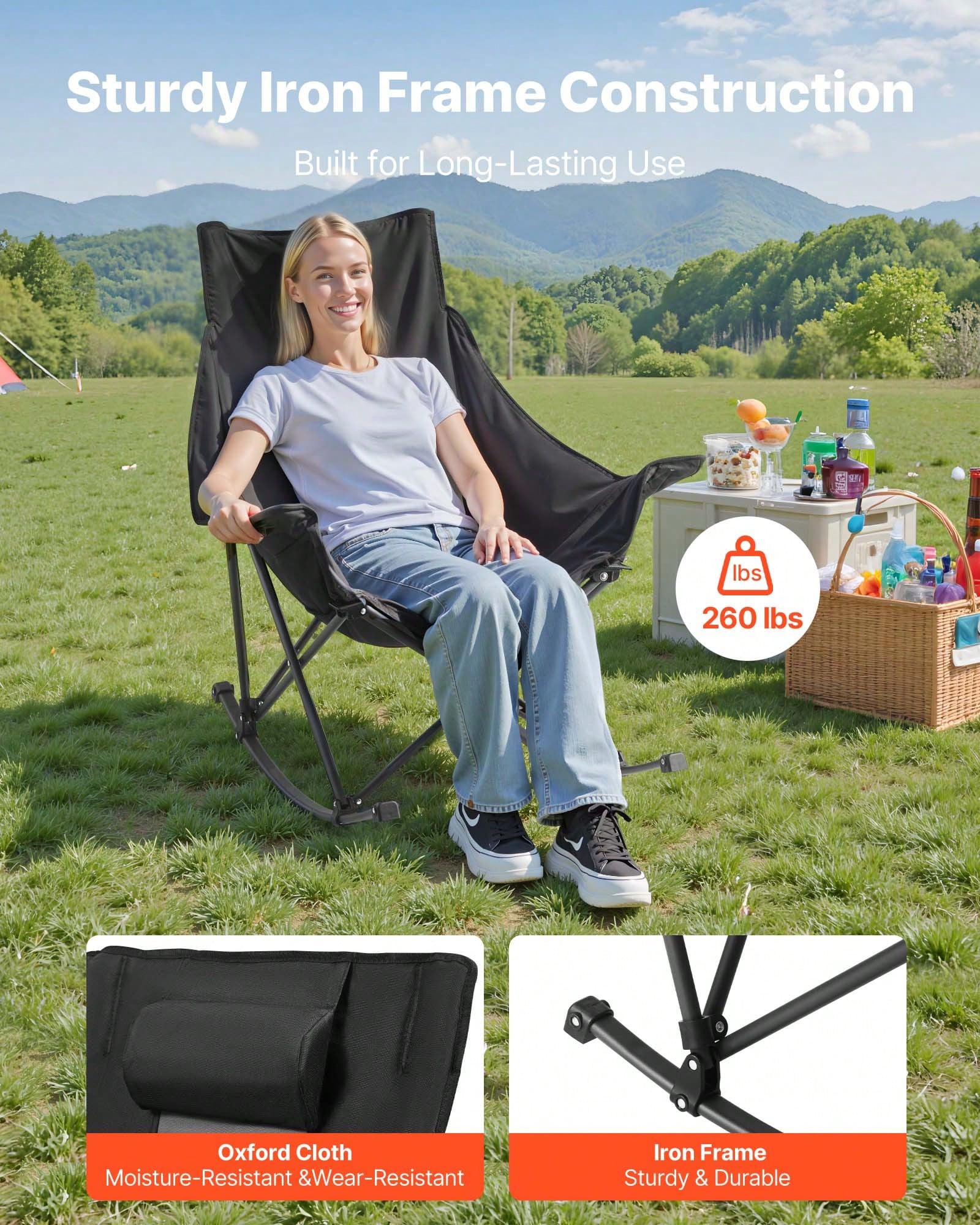 كرسي تخييم هزاز، كرسي هزاز محم - مراجعة Outdoor Camping Rocker وسعره
