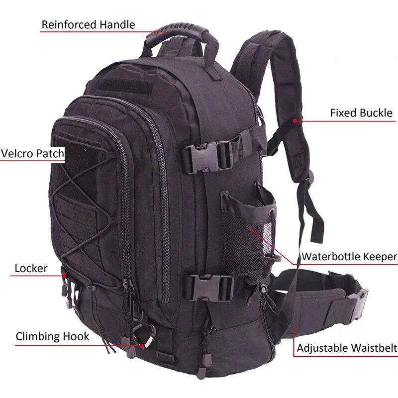 حقيبة ظهر عسكرية للرجال سعة 65 - مراجعة Lightweight Backpack 65L وسعره