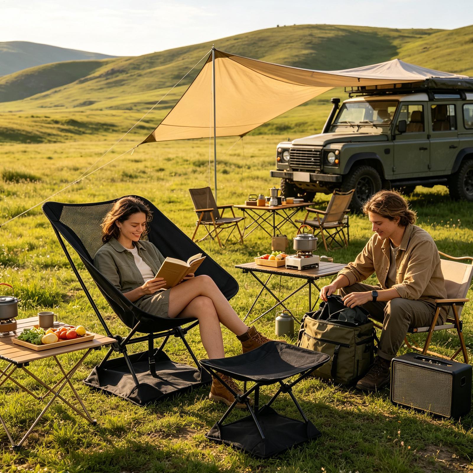 غطاء أرضي لكراسي التخييم سهل ا - مراجعة Outdoor Camping Rugs وسعره