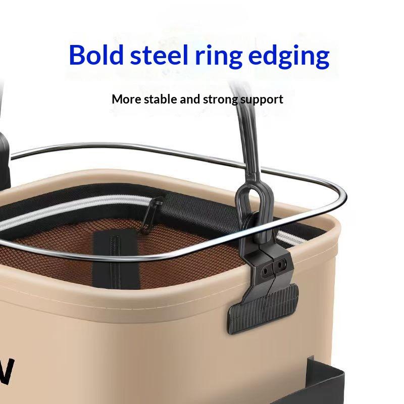 دلو صيد قابل للطي مقاوم للماء  - مراجعة Outdoor Camping Essential Gear وسعره