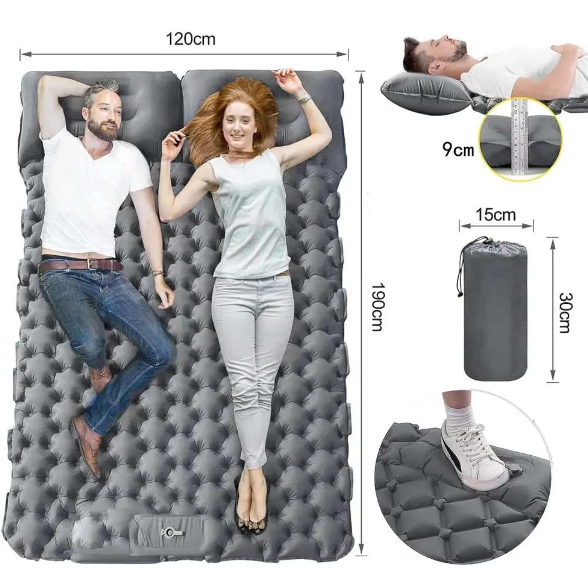 فراش هوائي قابل للنفخ فردي ومز - مراجعة Outdoor Camping Rugs وسعره