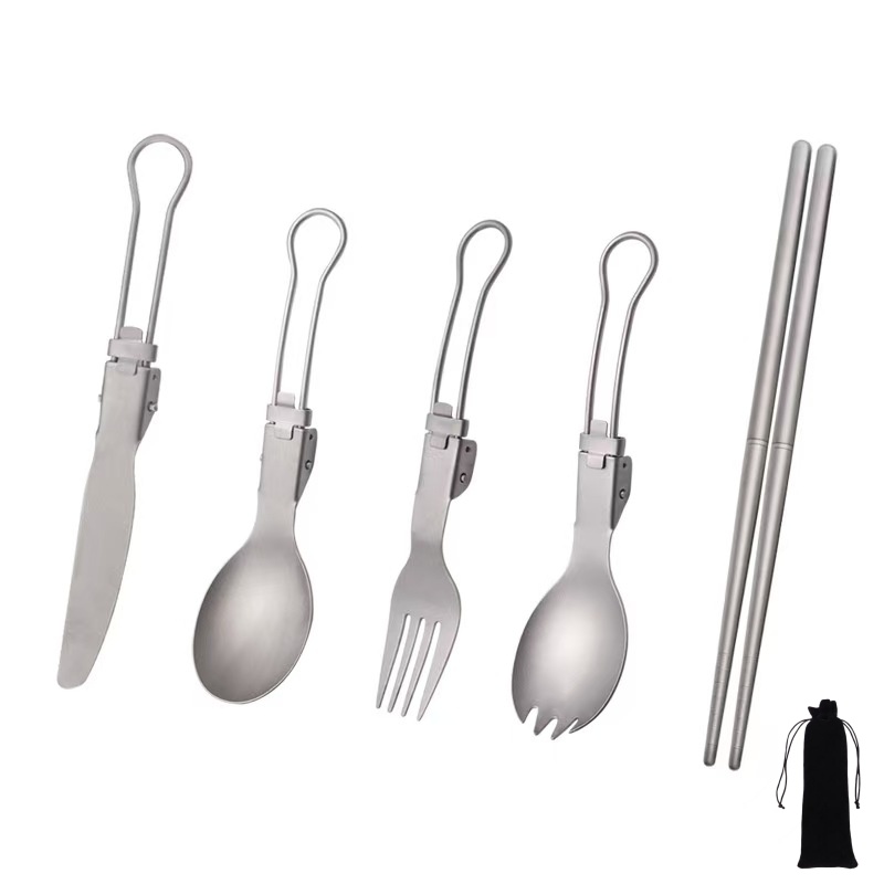 طقم أدوات طعام قابل للطي من ال - مراجعة Outdoor Camping Uk وسعره