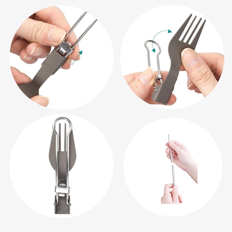طقم أدوات طعام قابل للطي من ال - مراجعة Outdoor Camping Uk وسعره