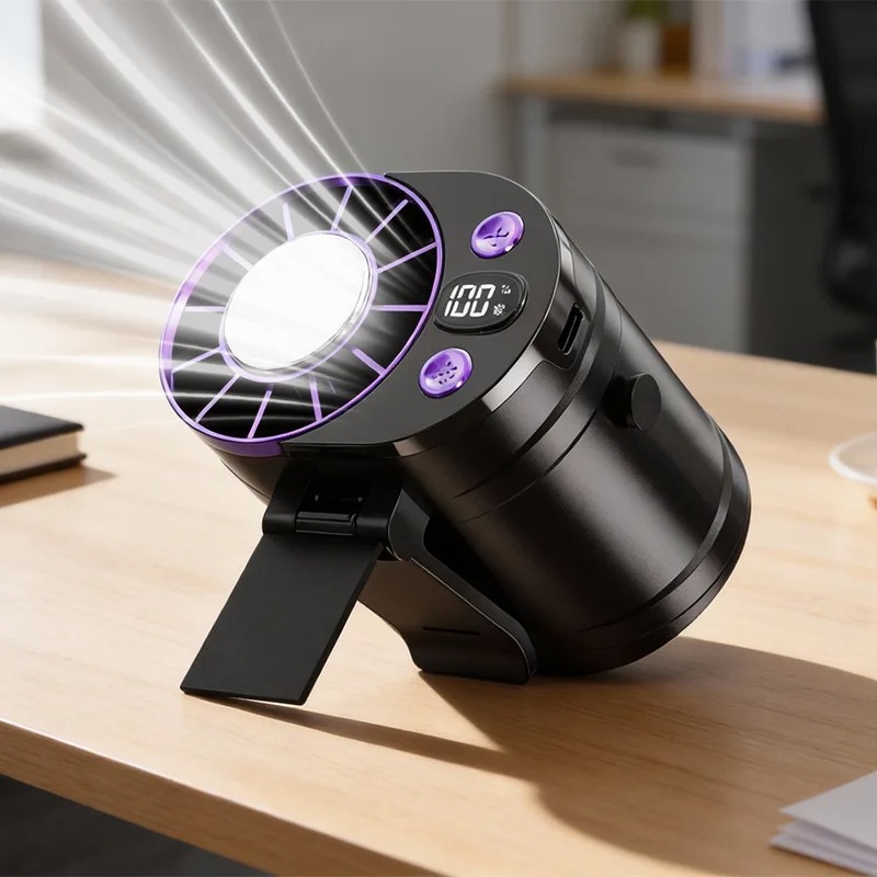 مروحة خصر محمولة قابلة لإعادة  - مراجعة Outdoor Camping Ventilator وسعره