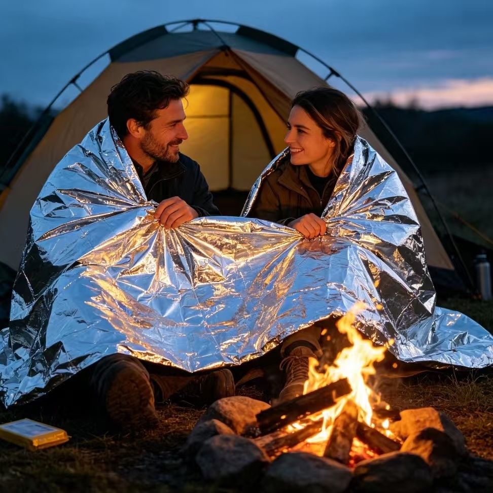 بطانية حرارية طوارئ من مايلار، - مراجعة Outdoor Camping Blanket وسعره