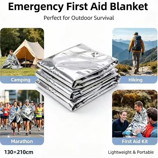 بطانية حرارية طوارئ من مايلار، - مراجعة Outdoor Camping Blanket وسعره