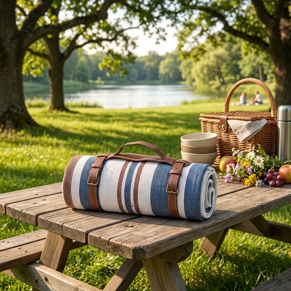 بطانية نزهة مقاومة للماء وقابل - مراجعة Outdoor Camping Blanket وسعره