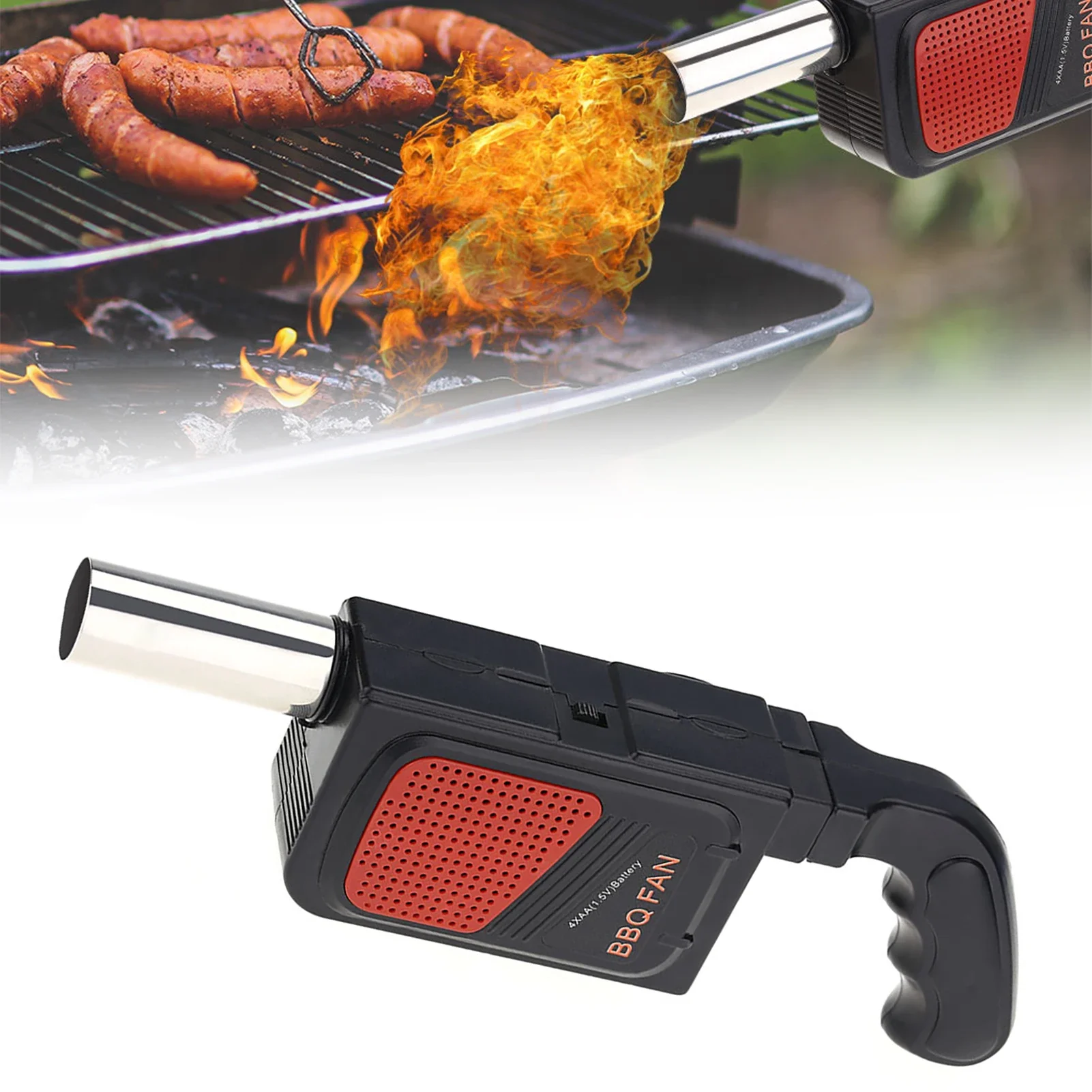 مروحة شواء كهربائية محمولة بال - مراجعة Outdoor Camping Ventilator وسعره