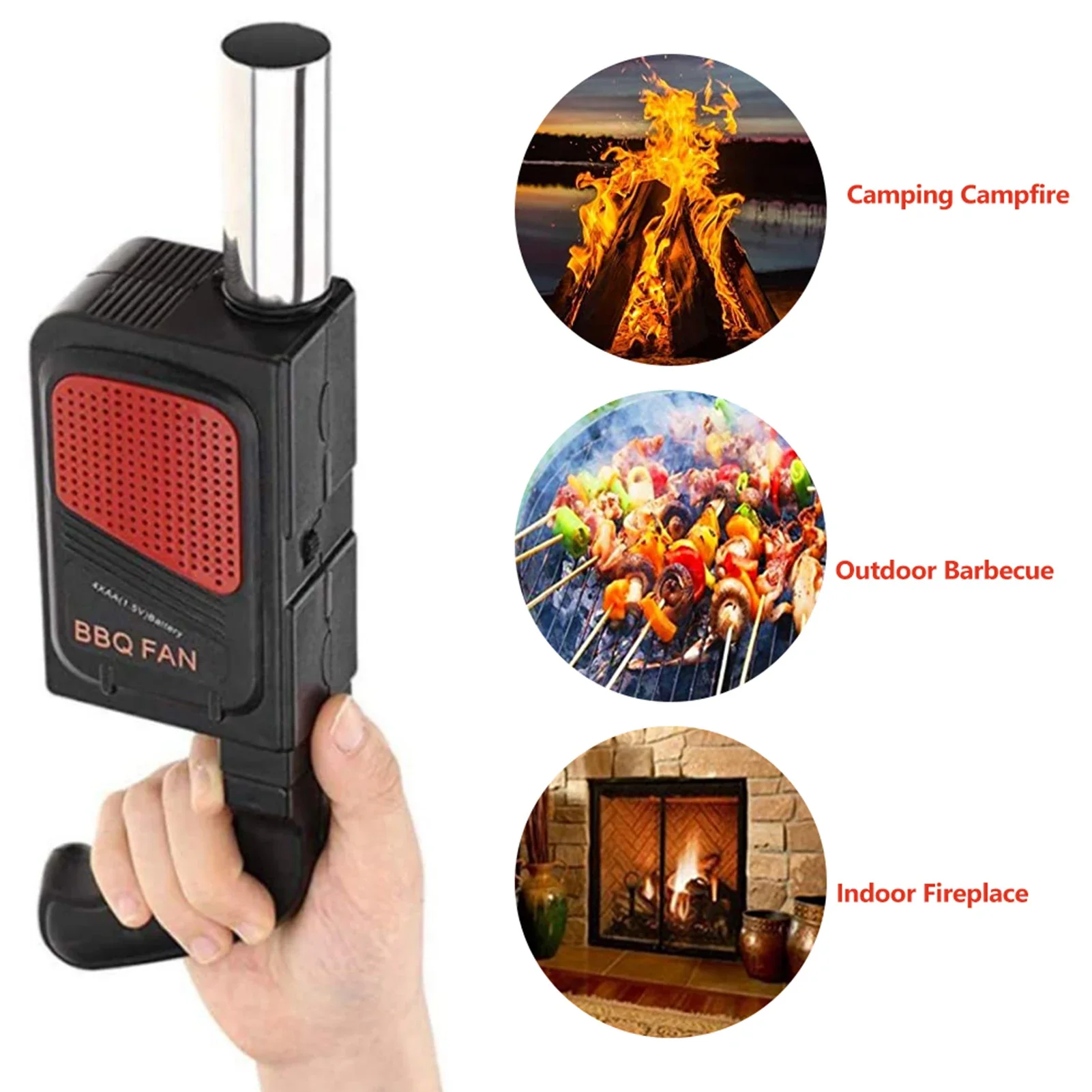 مروحة شواء كهربائية محمولة بال - مراجعة Outdoor Camping Ventilator وسعره