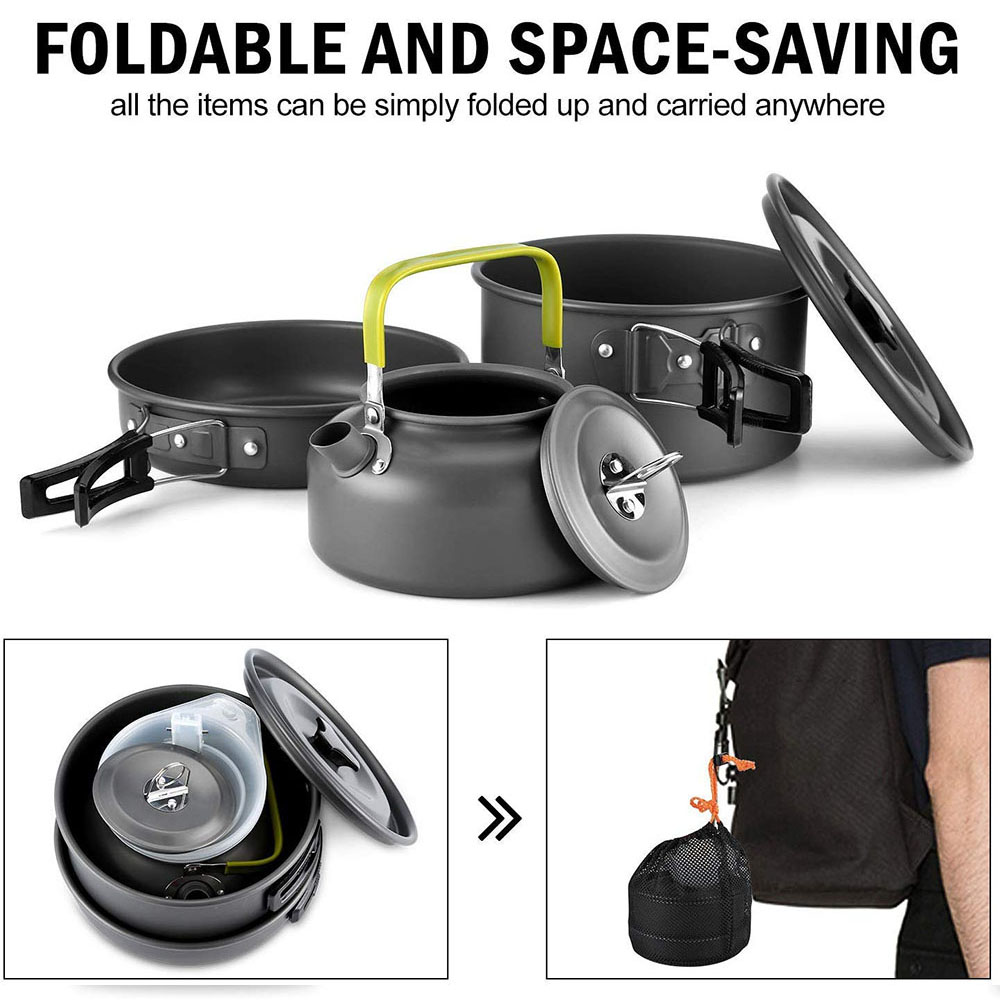 مجموعة أدوات الطهي للتخييم الخ - مراجعة Outdoor Camping Uk وسعره
